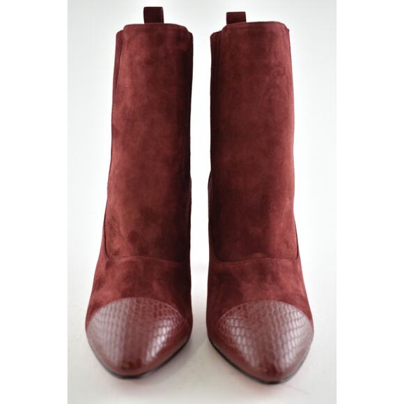 Christian Louboutin Me In The 90S 85 Tanin Red Suede Short Heel Ankle Boot 37 - Picture 3 of 8